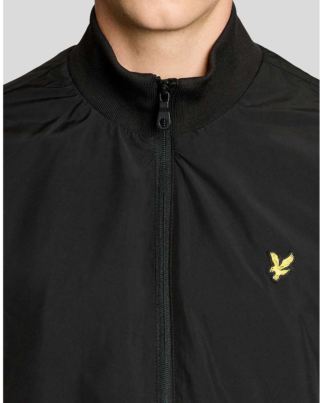 Lyle & Scott Black Mid Jackets Funnel Neck Shell Jacket for men