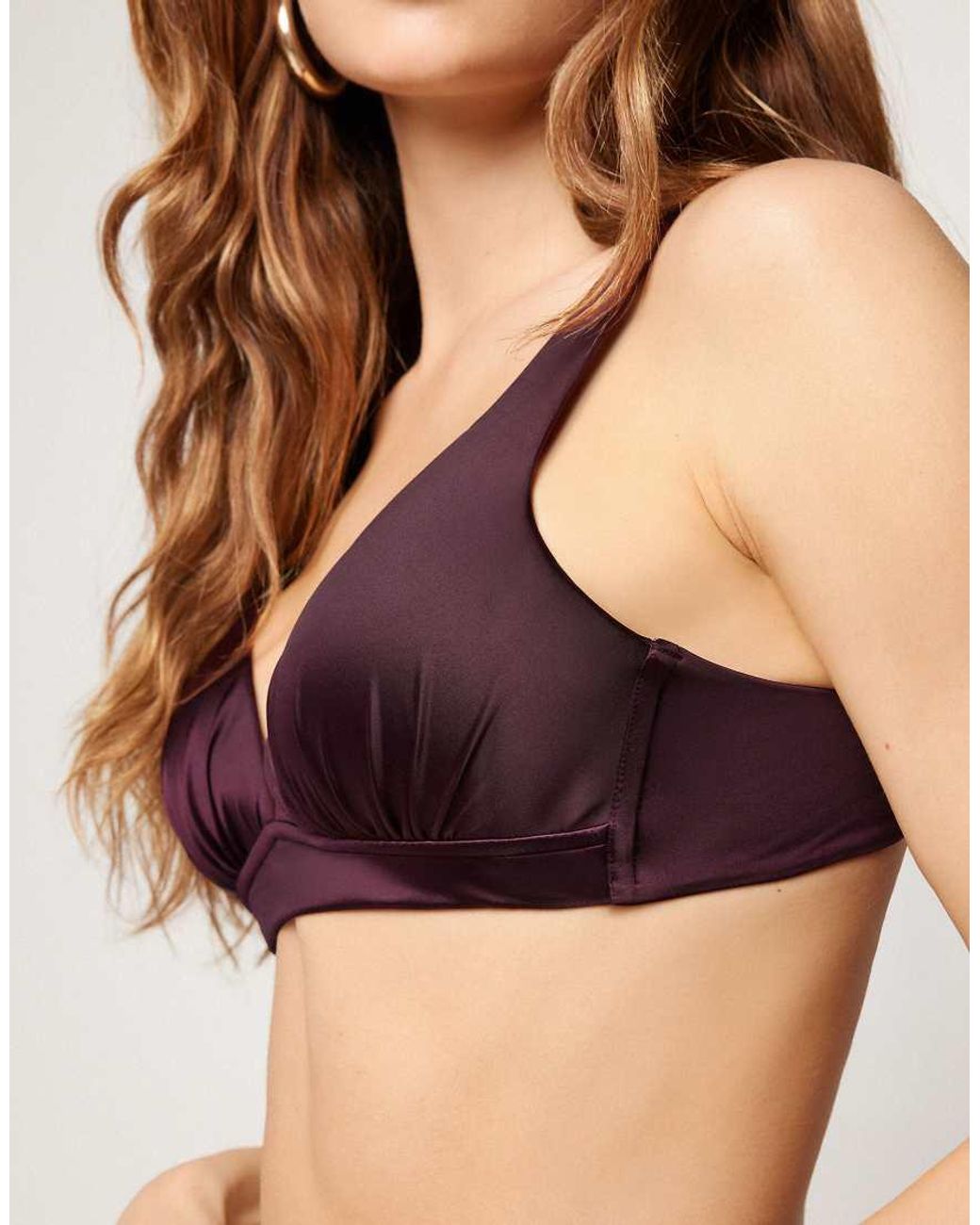 Tezenis Purple Shiny Glam Bikini Top