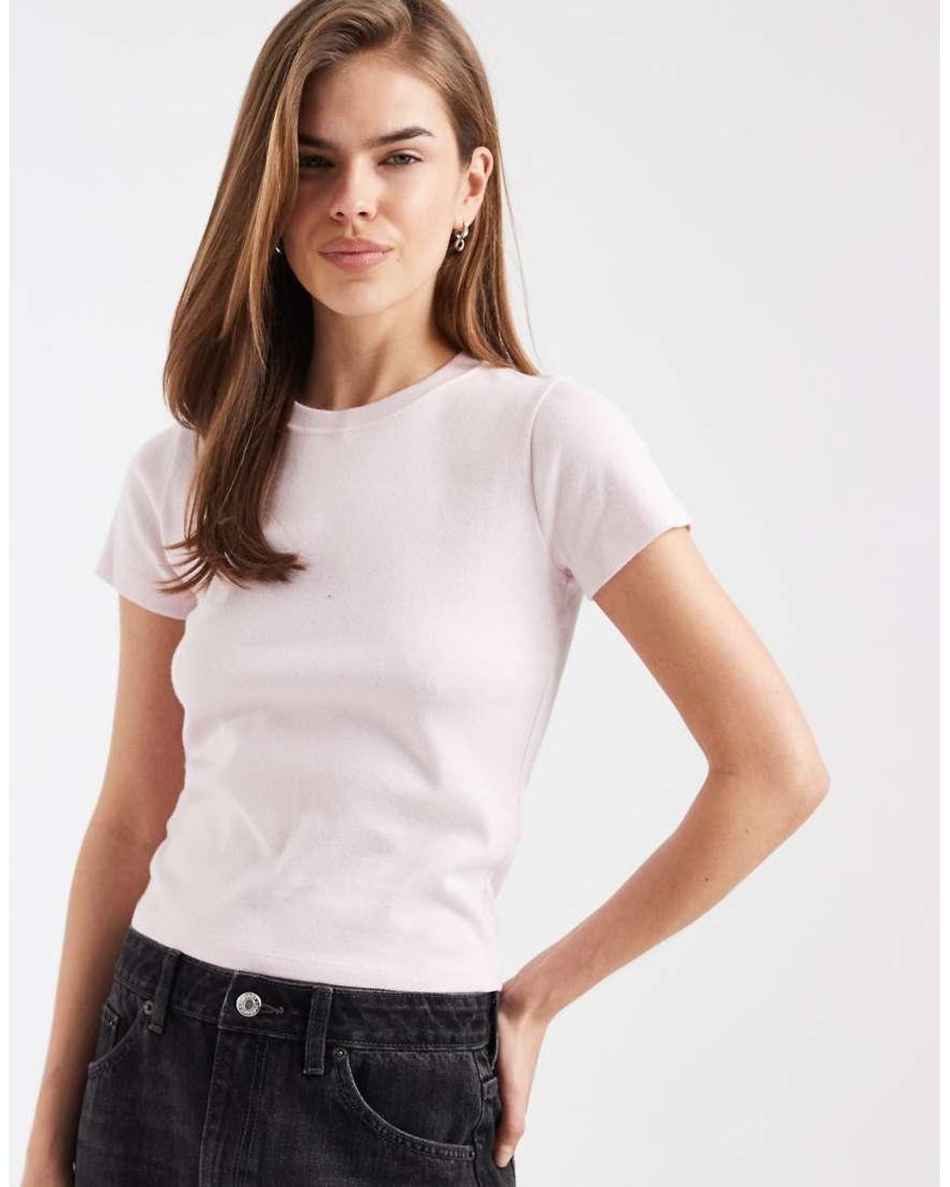 Hollister White Short Sleeve Baby Tee