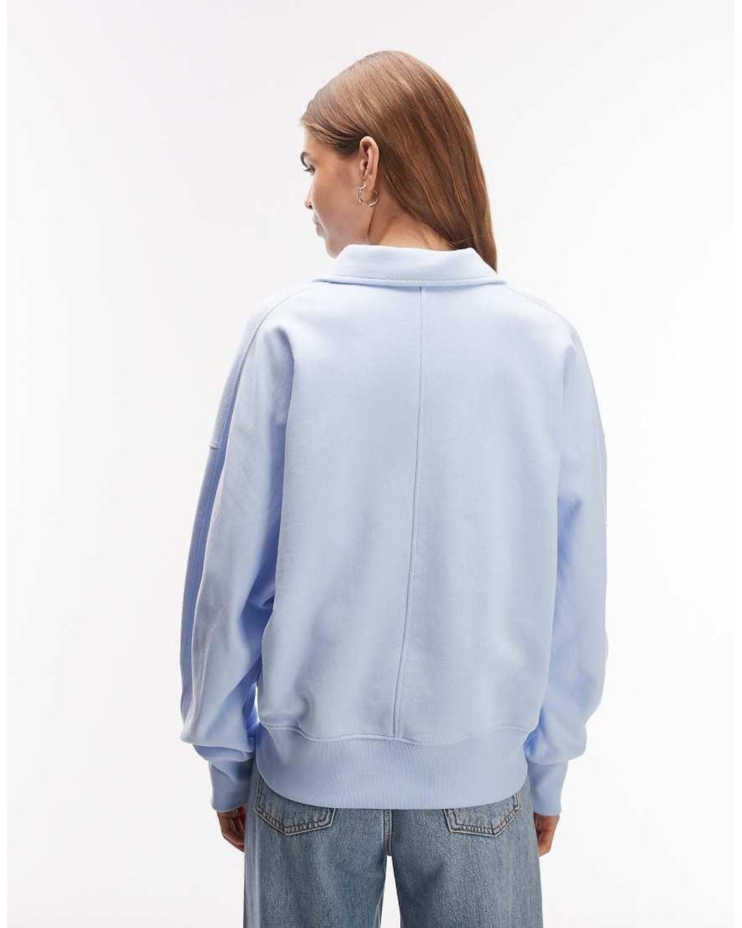 ARKET Blue Pure Cotton Long Sleeve Rugby Polo