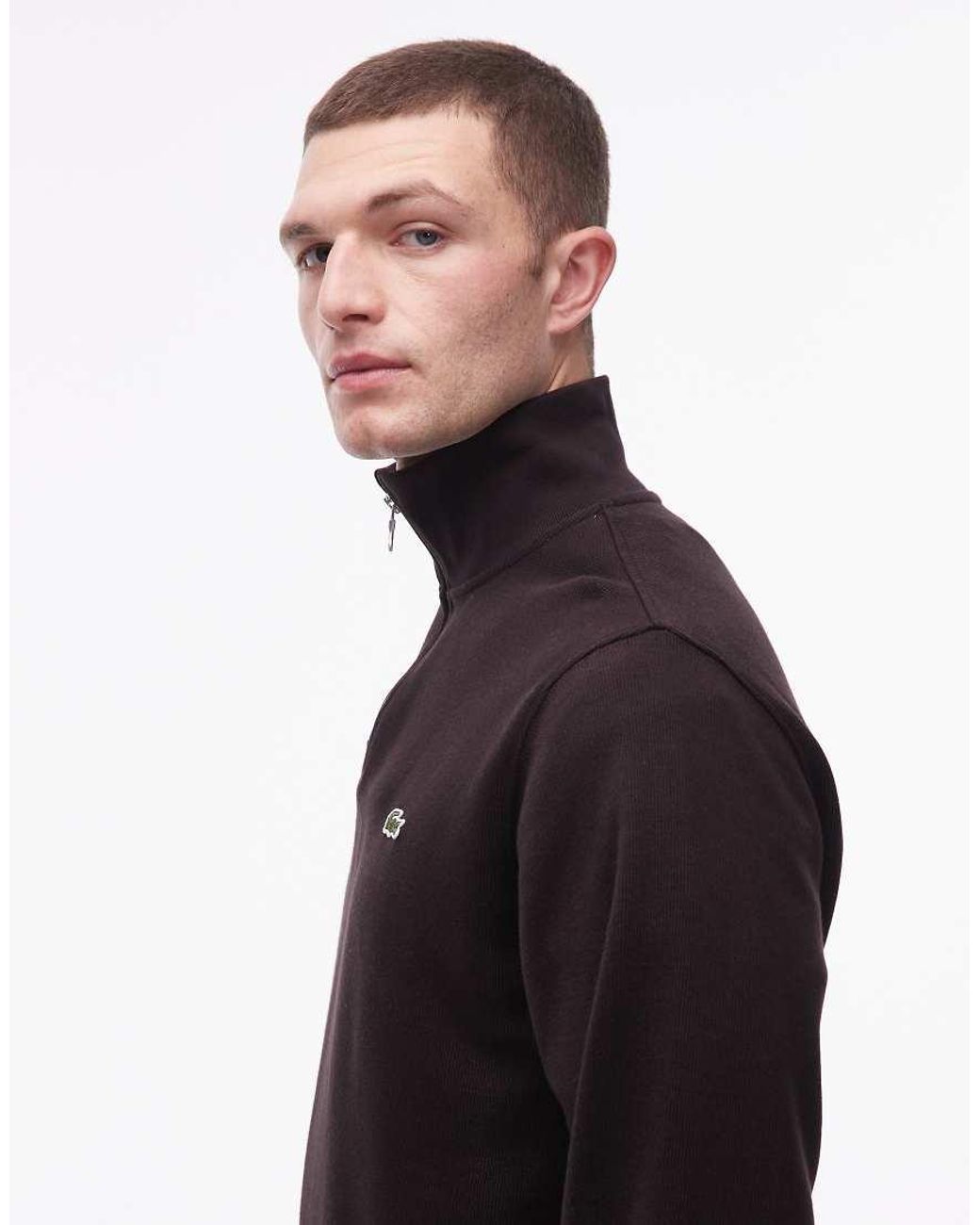 Lacoste Blue Quarter Zip Sweatshirt for men