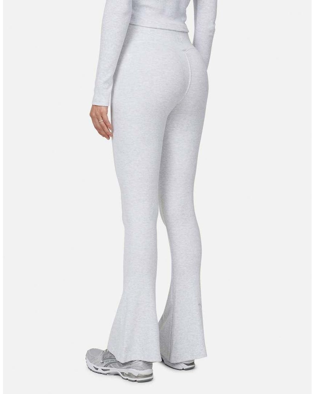 Good For Nothing White Flared Ribbed Leggings