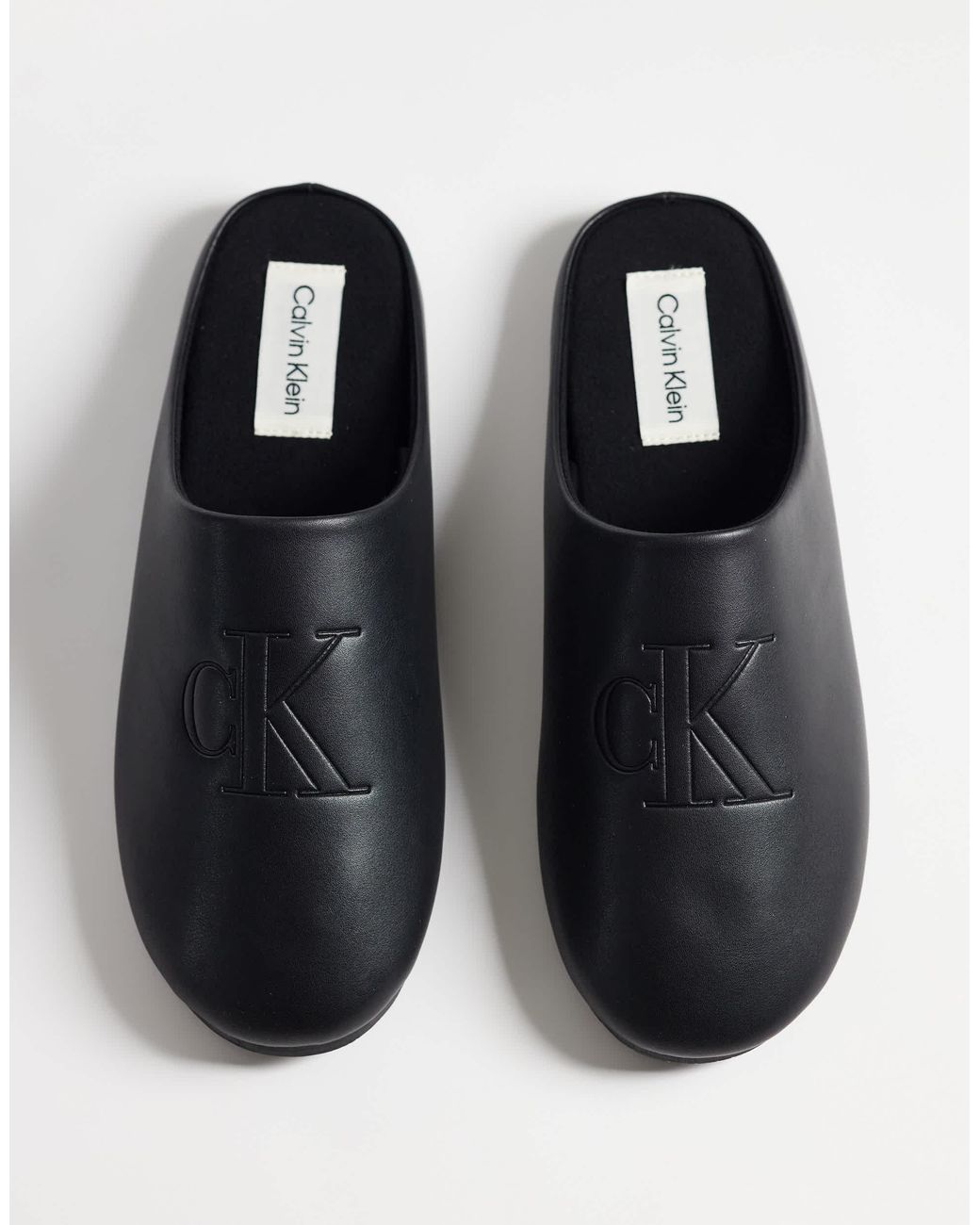 Calvin Klein Mules mit markantem logo in Black für Herren