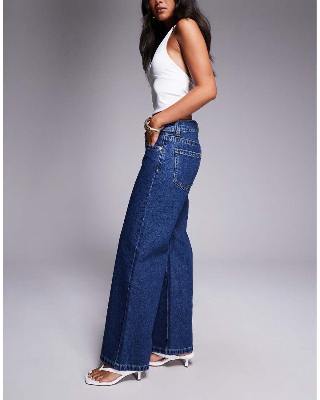 Abrand Jeans Blue 00 Super Low Wide Jeans
