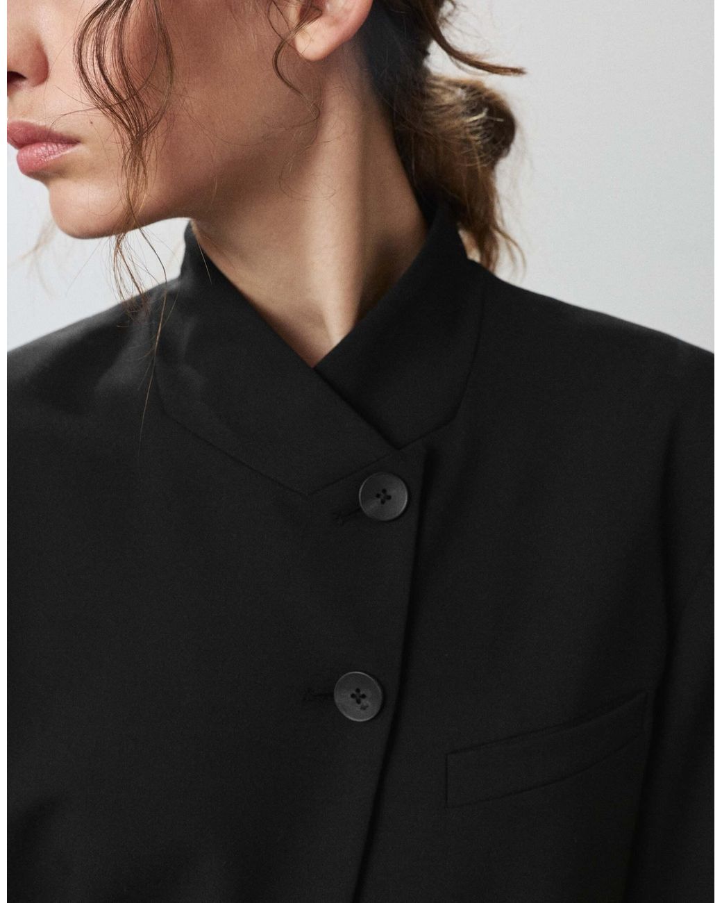 Blazer croisé regular Pull&Bear en coloris Black