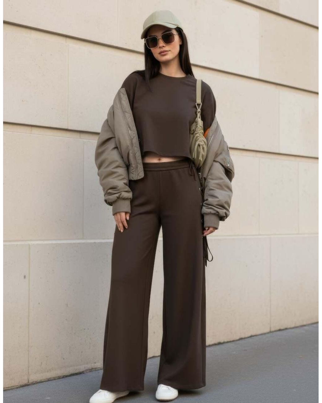 HYPEDROP Brown High Waisted Sweatpants