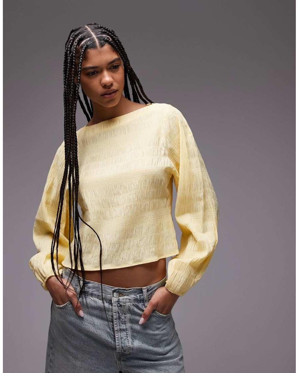 & Other Stories Metallic Textured Blouse
