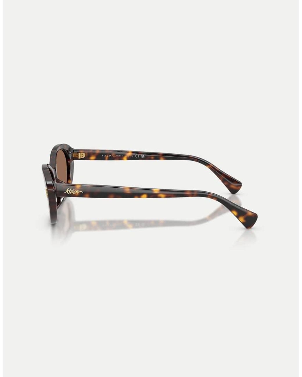 Ralph Brown Oval Sunglasses With Lens