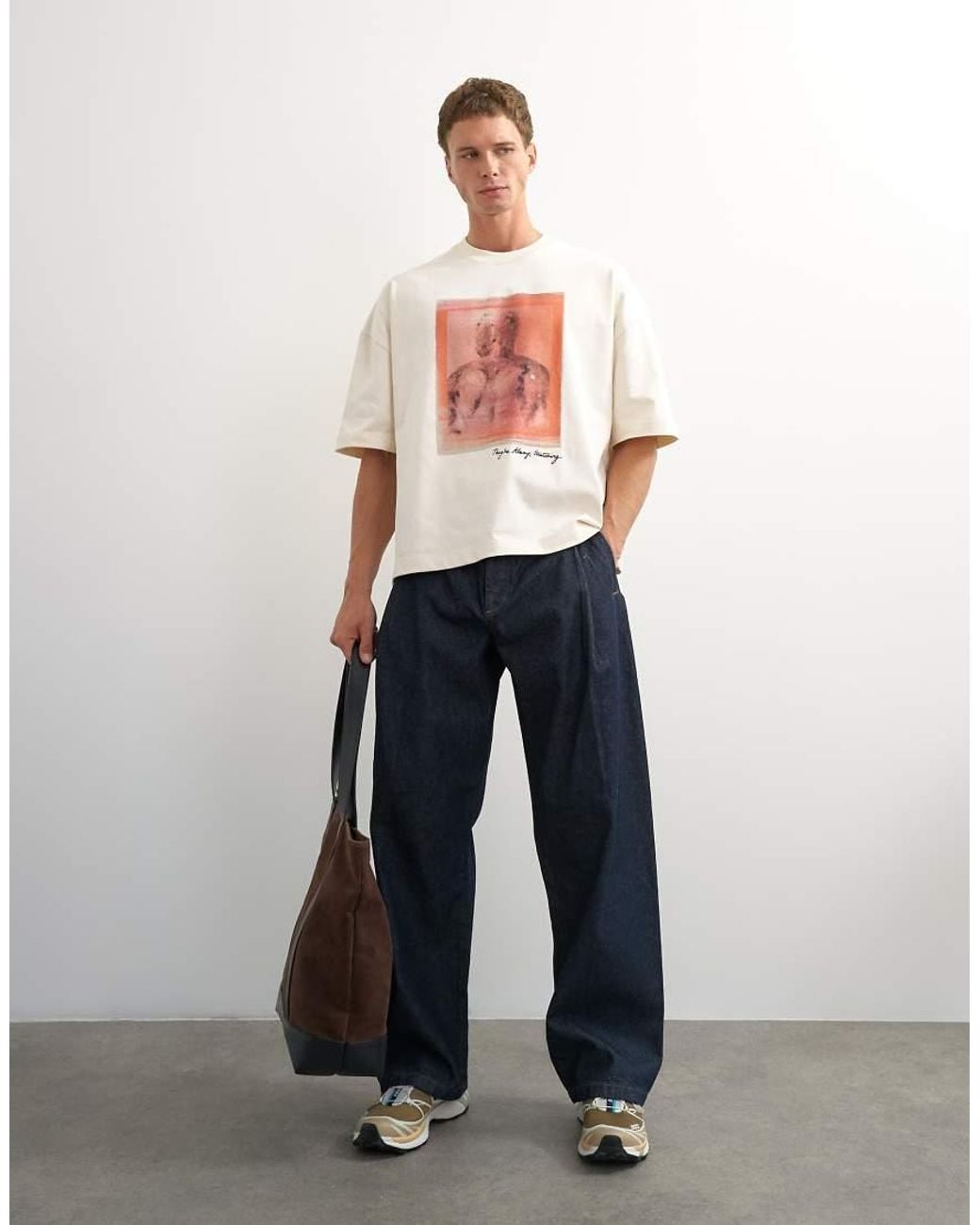 X Paul Majek Topman de hombre de color White