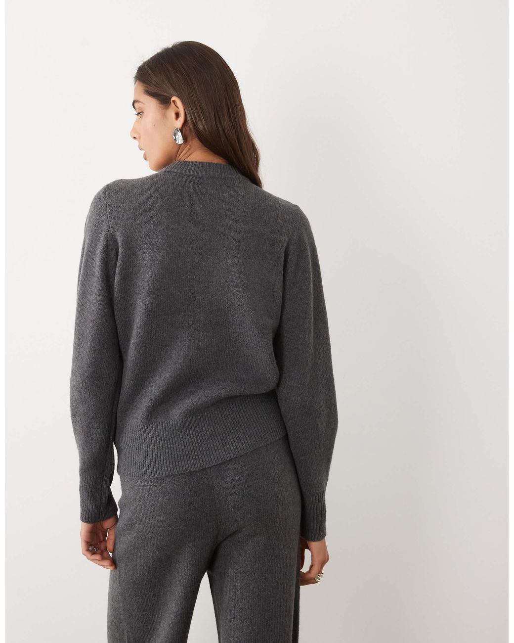 Pull ras ASOS en coloris Gray