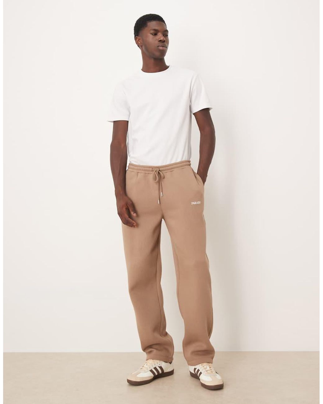 ASOS Natural Oversized jogger With Print for men