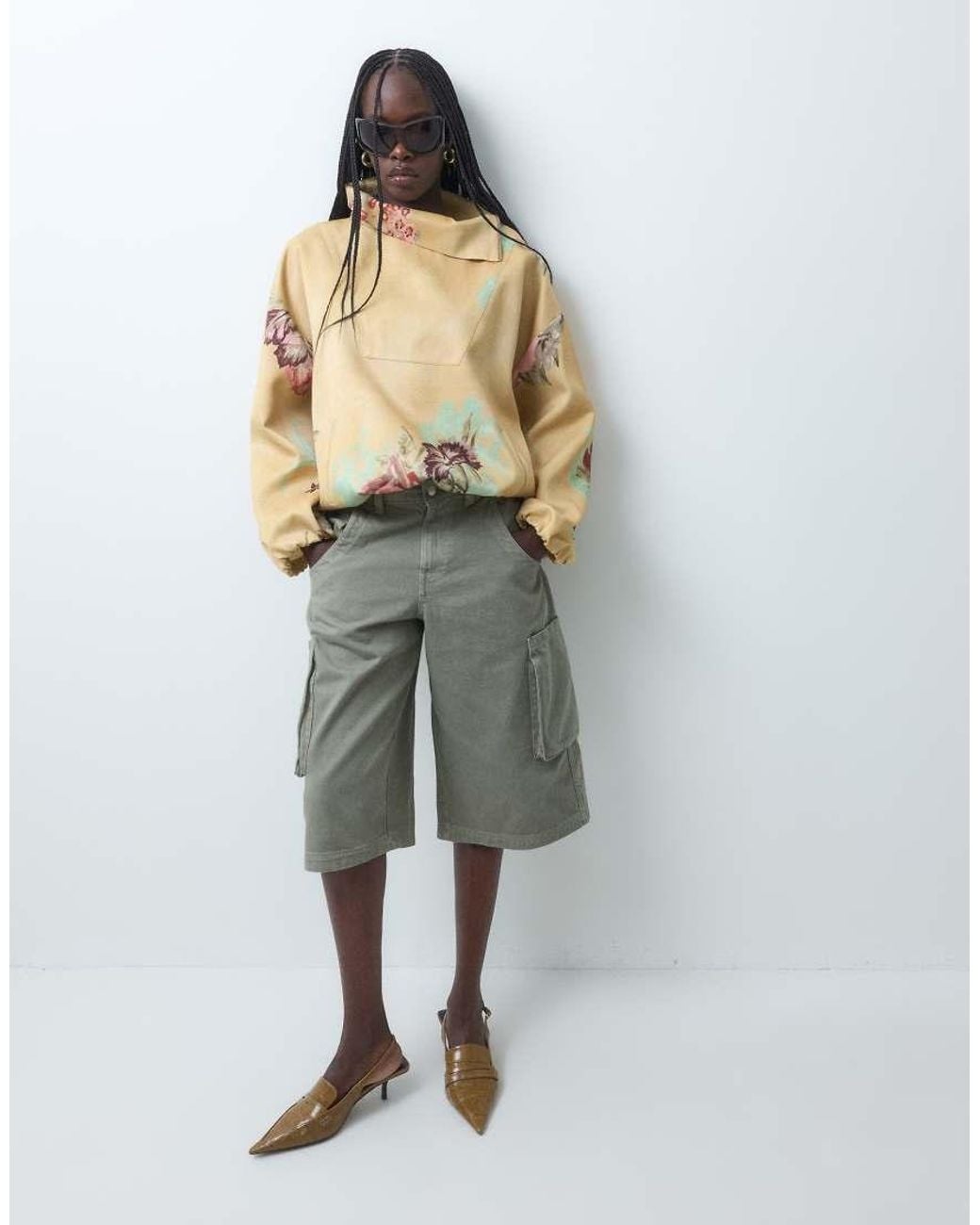 ASOS Multicolor Satin Funnel Neck Bomber