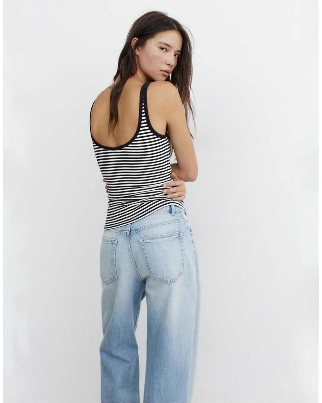 Pull&Bear Blue Modal Tank Top