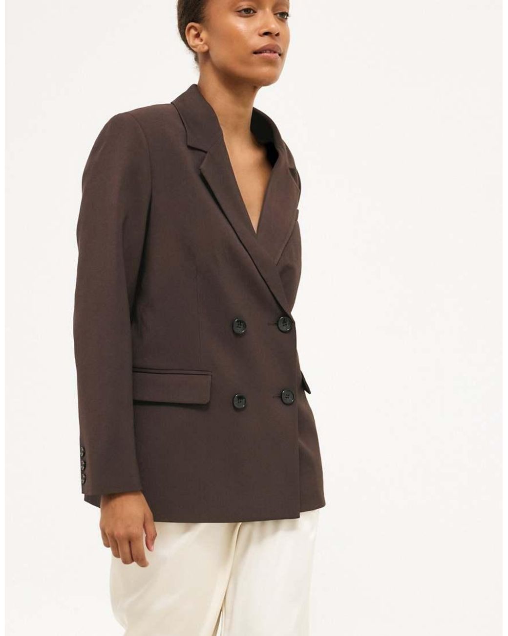 NA-KD Purple Oversized Double Breasted Blazer