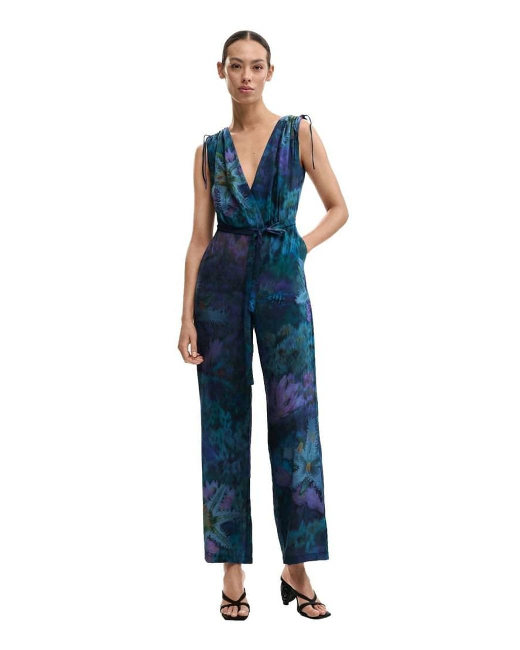 Desigual Blue Night Garden Jumpsuit