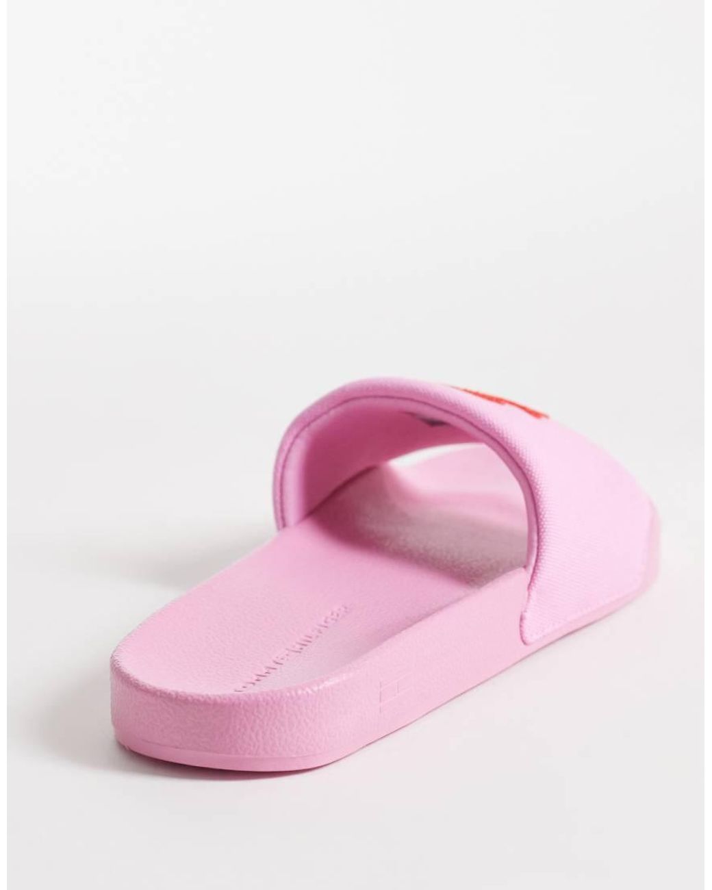 Tommy Hilfiger Pink Script Logo Pool Sliders