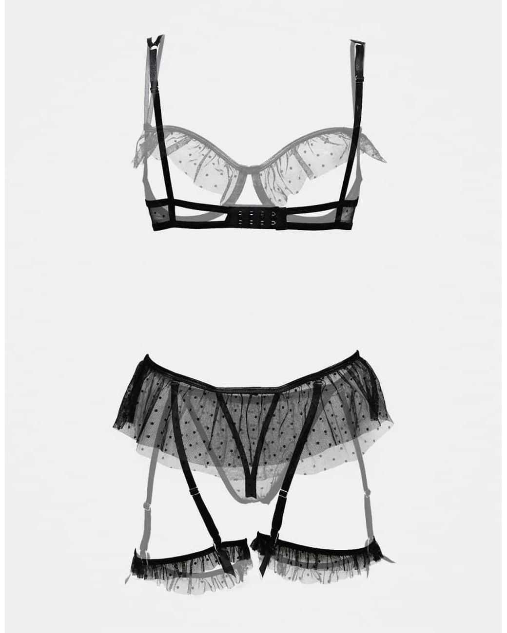 Ann Summers White All Mine Crotchless Lingerie Set