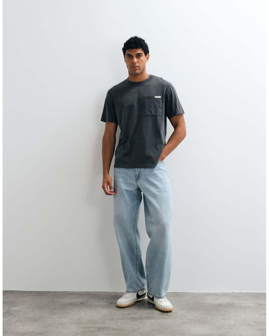 Calvin Klein Blue T-shirt With Pocket for men