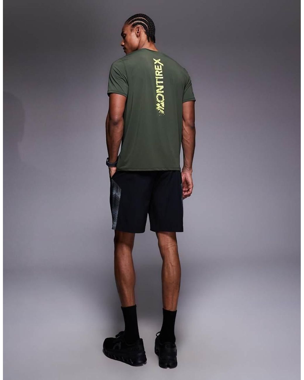 MONTIREX Gray Shatter Back Print T-Shirt for men