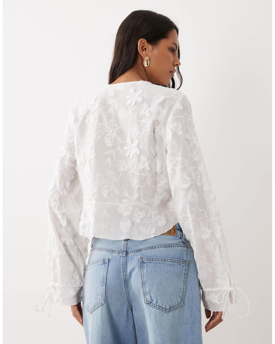 Mango White Lace Blouse