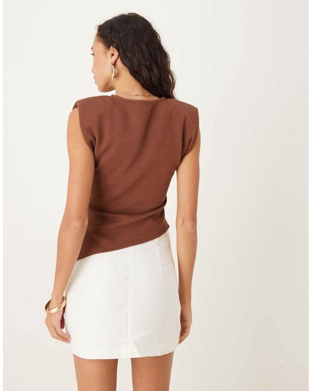 Glamorous White Button Front Mini Skirt