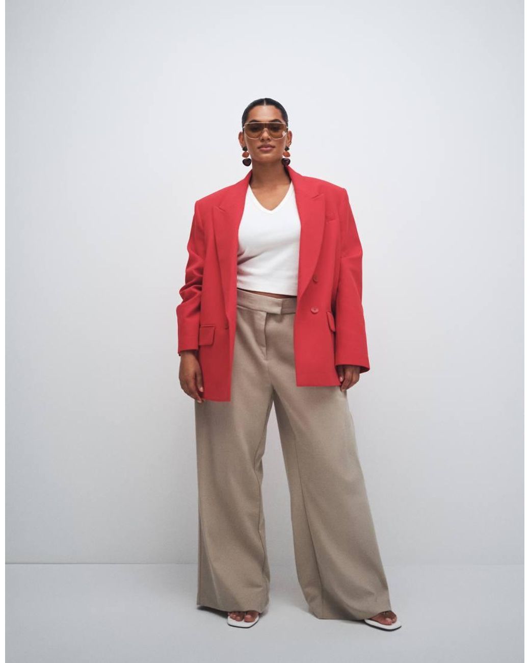 ASOS Curve Low Rise Tailored Mensy Trouser