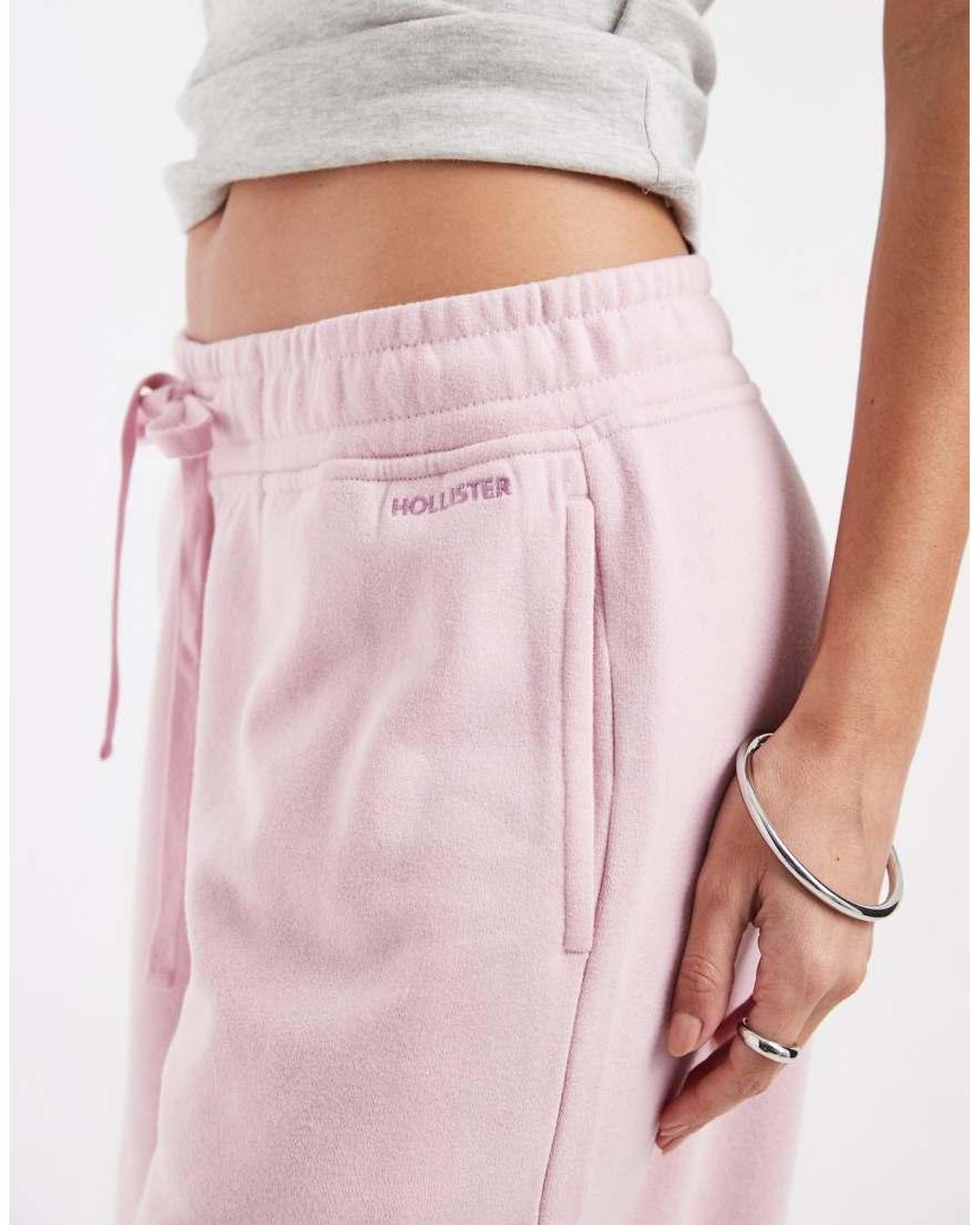 Hollister Pink Low Waist Wide Leg joggers