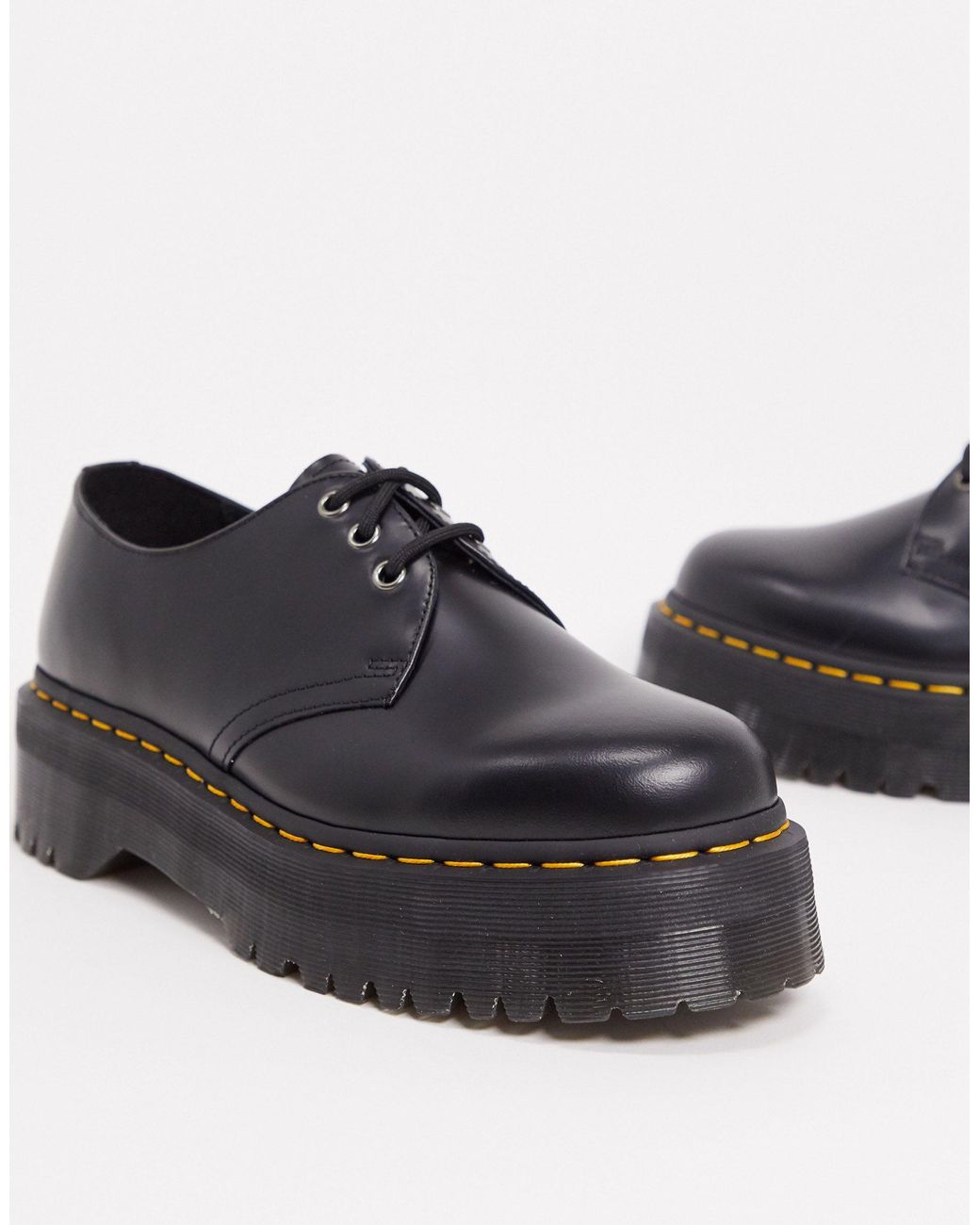 black quad platform derbys