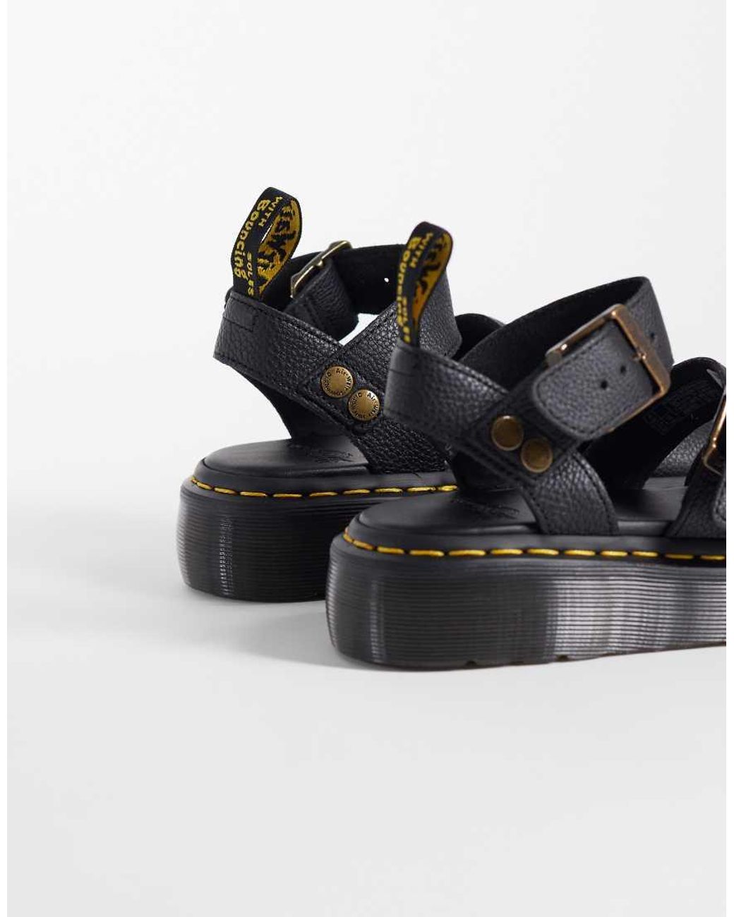 Dr. Martens Black Gryphon Quad Sandals