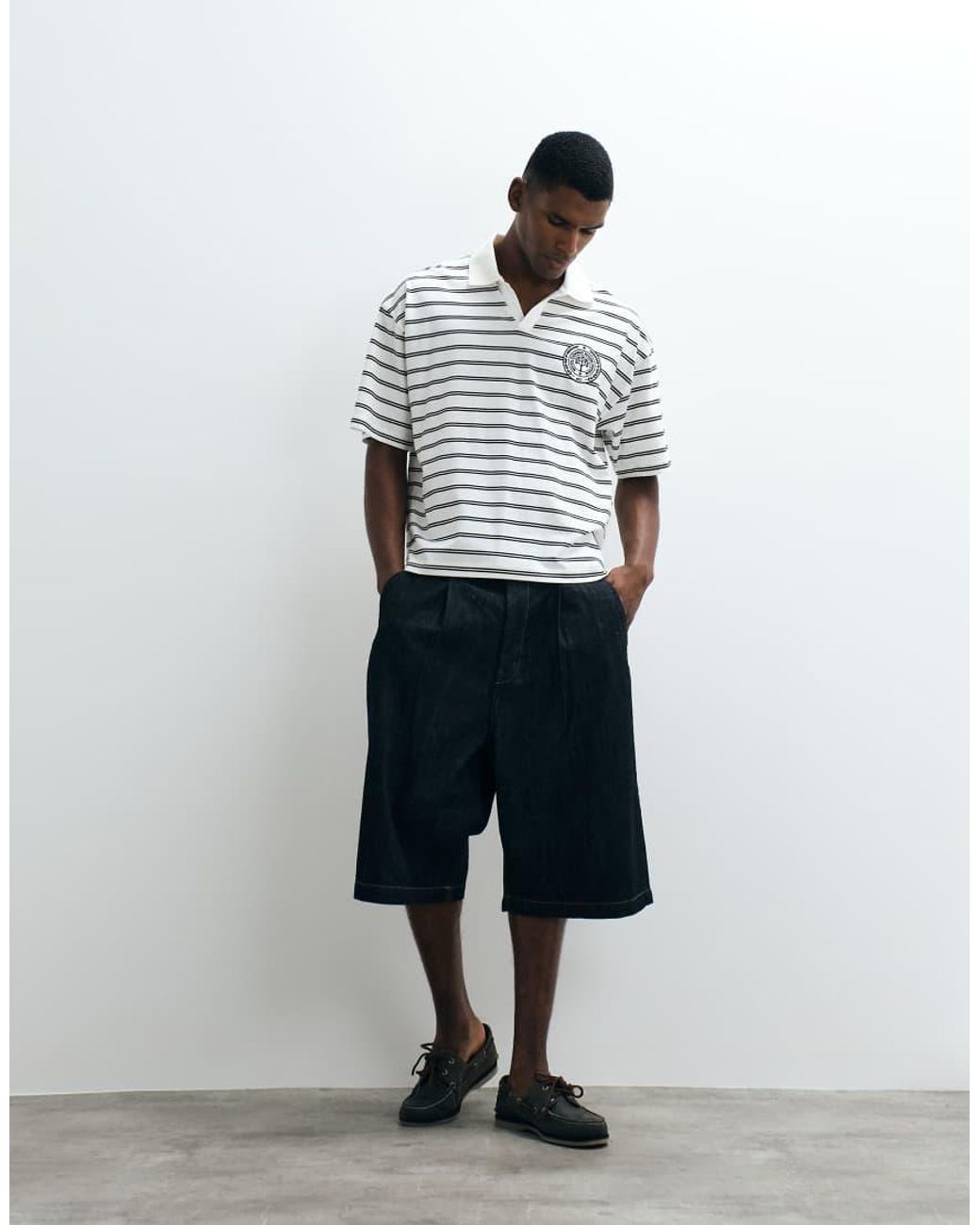 ASOS Multicolor Oversized Striped Polo for men