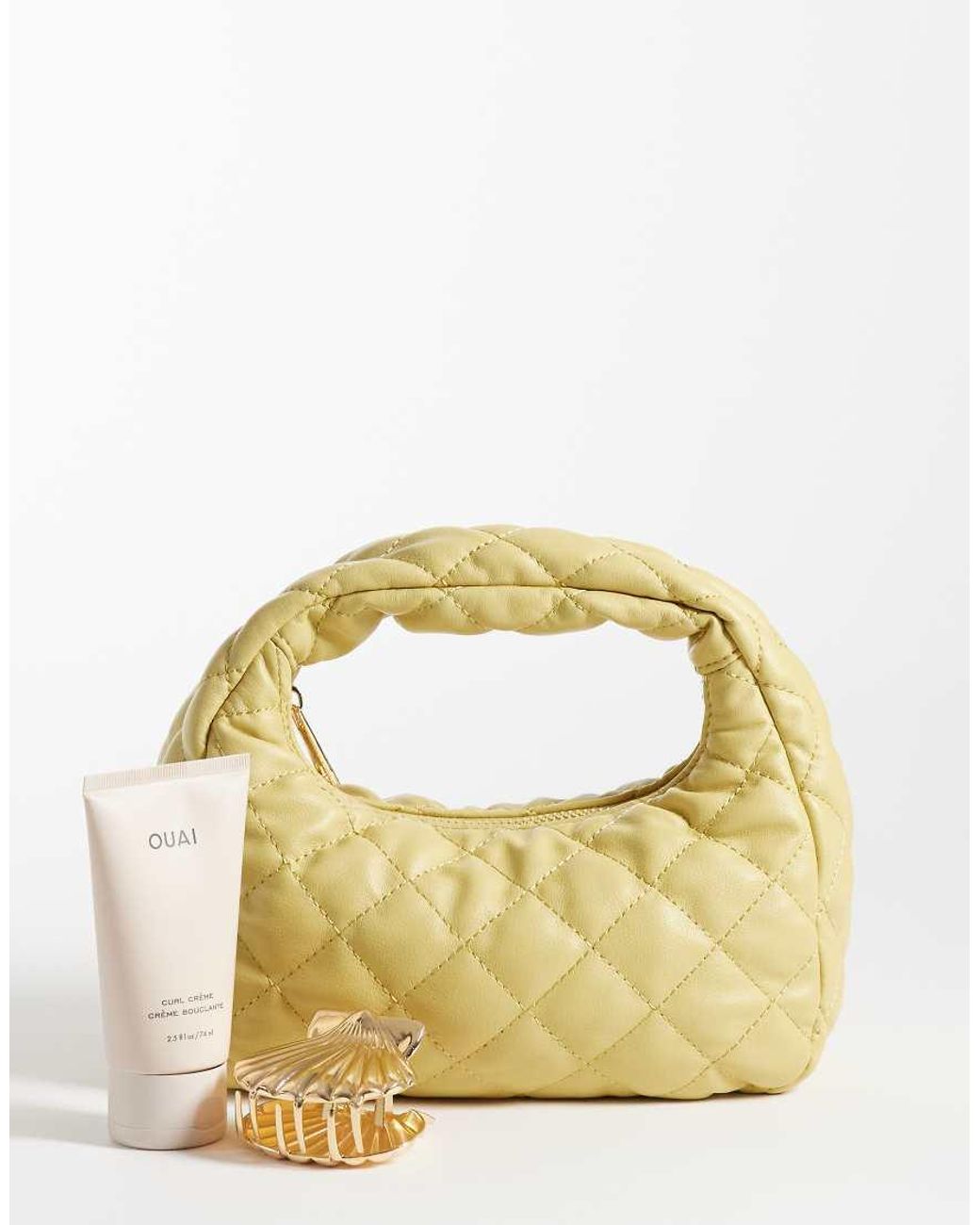 ASOS Metallic Quilted Clutch Purse