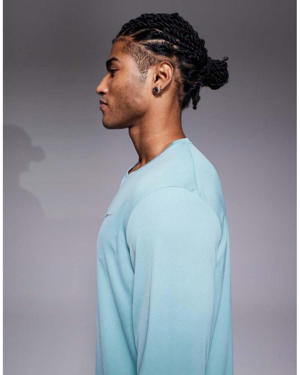 Nike Blue Miler Dri-fit Long Sleeve Top for men