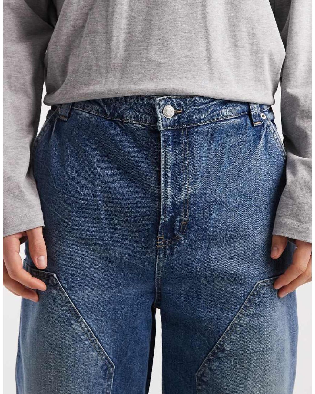 Cotton On Blue Super baggy Jeans for men