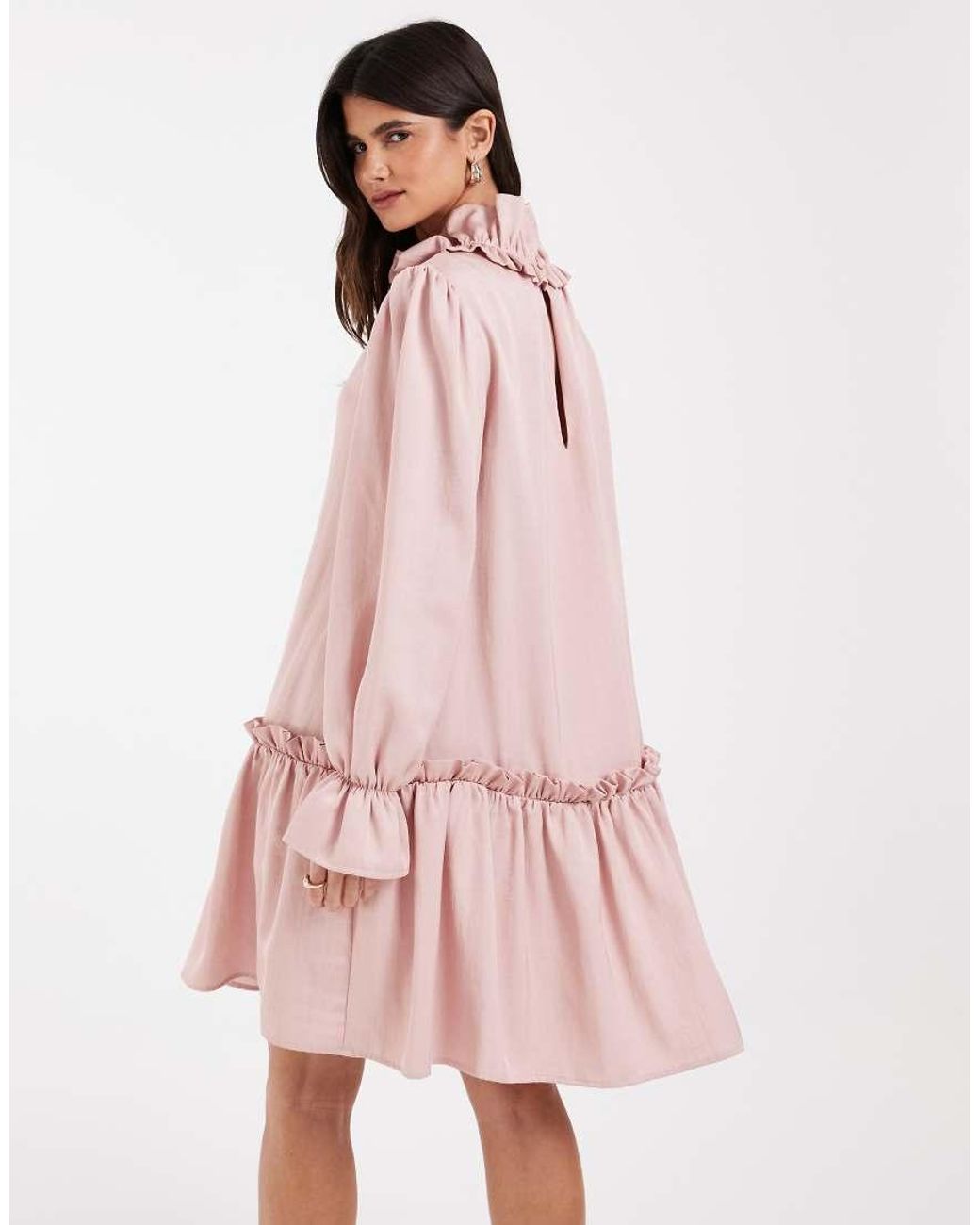 Muse Assembly Pink High Neck Demi Dress