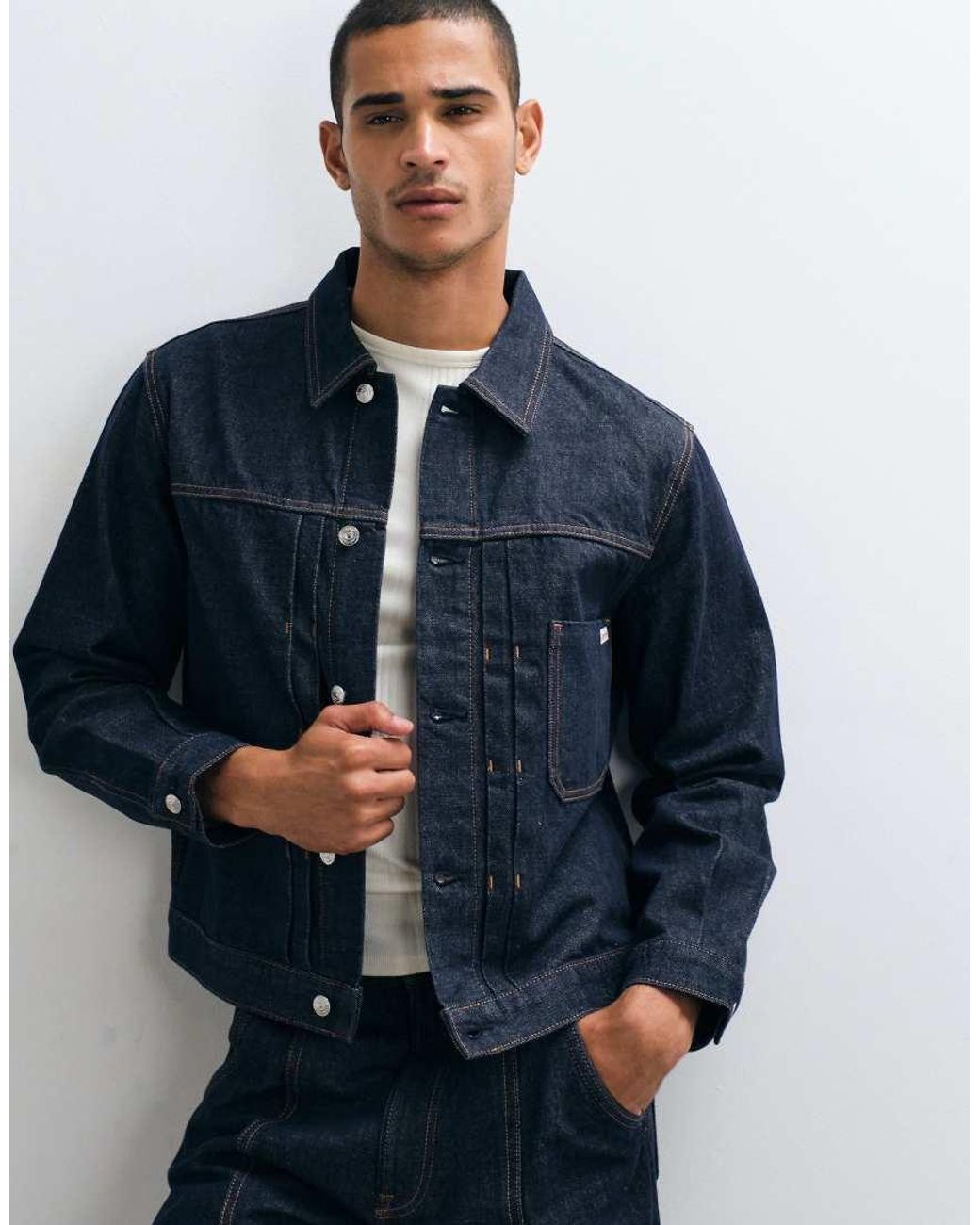 Calvin Klein Blue Classic Denim Trucker Jacket for men