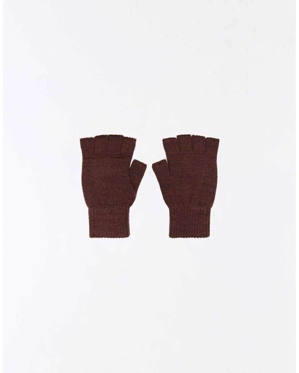 Bershka Purple Knit Mittens for men