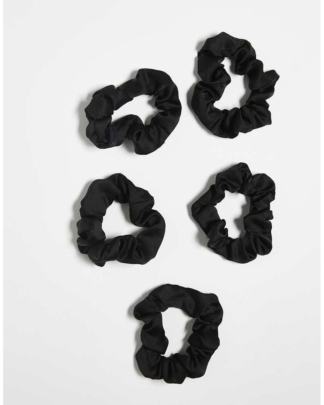 Kitsch Satin Sleep Scrunchies 5 Pack - Black