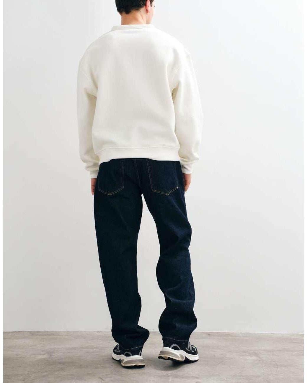 Timberland White 5 Pocket Denim Pants (Relaxed) for men