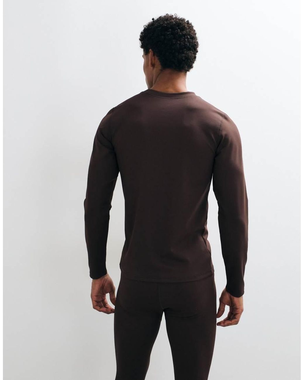 ASOS 4505 Ski & Snow Brown 4505 Ski Thermal Fleece Long Sleeve Base Layer for men