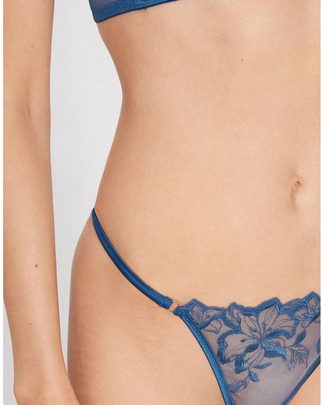 Tezenis Blue Flower Desire Tanga Panel G-String
