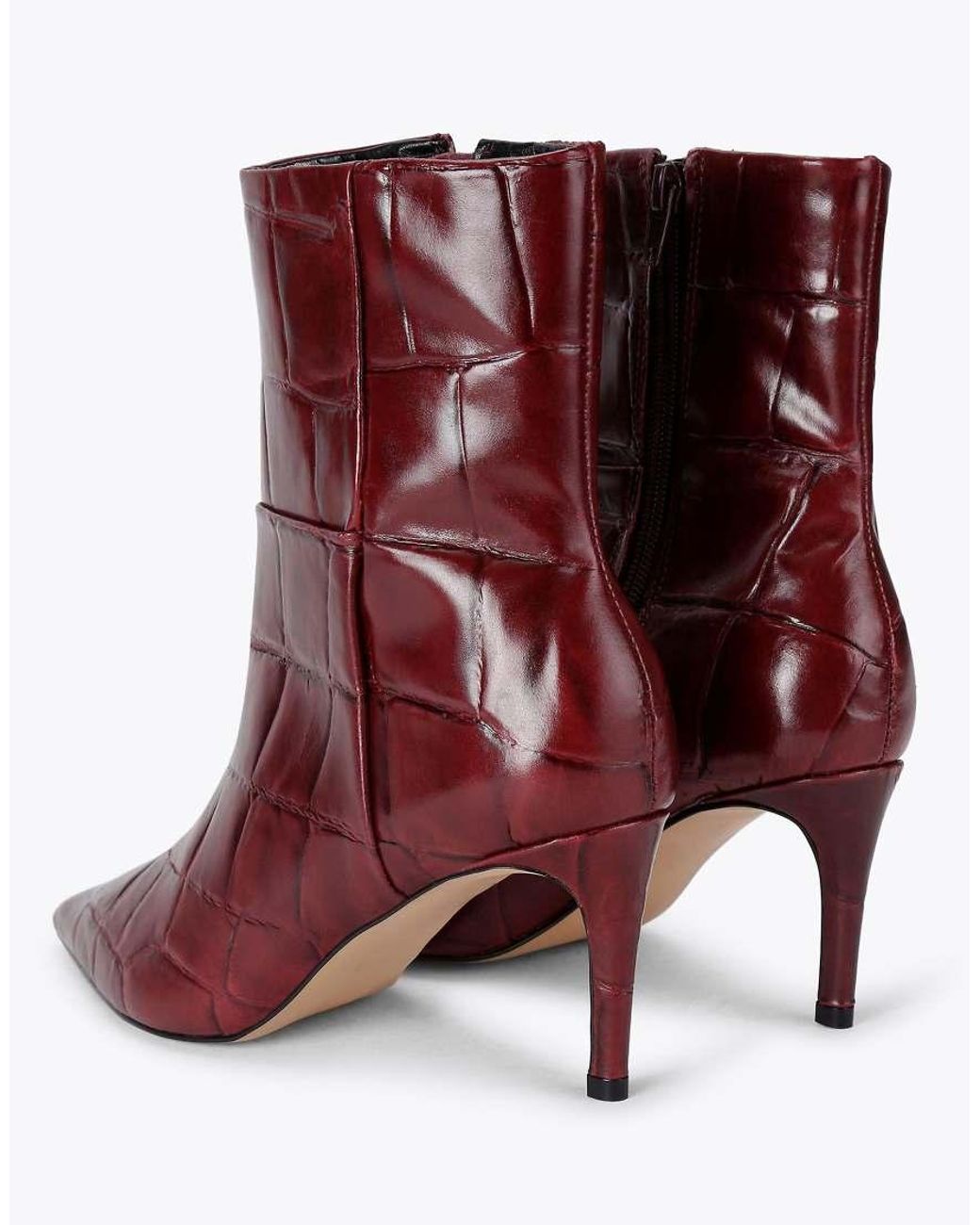KG by Kurt Geiger Purple Strict Boot Mid Ankle Boots