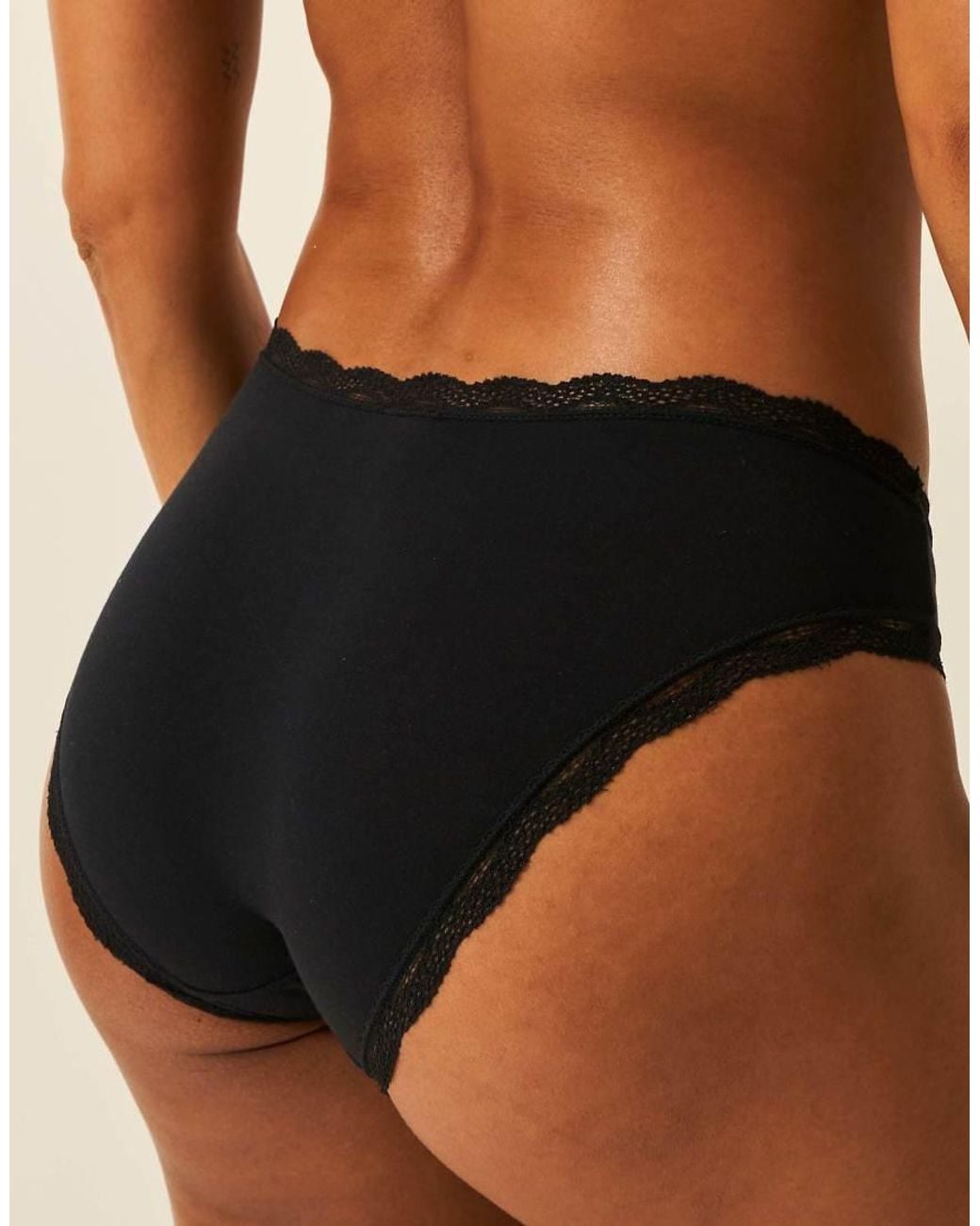 Stripe & Stare Black Original Knicker Four Pack
