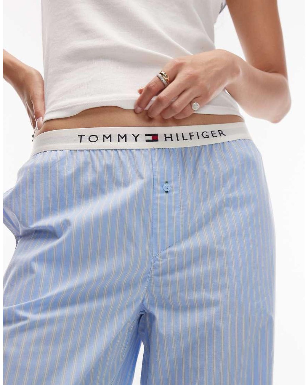Tommy Hilfiger Blue Poplin Pyjama Bottoms