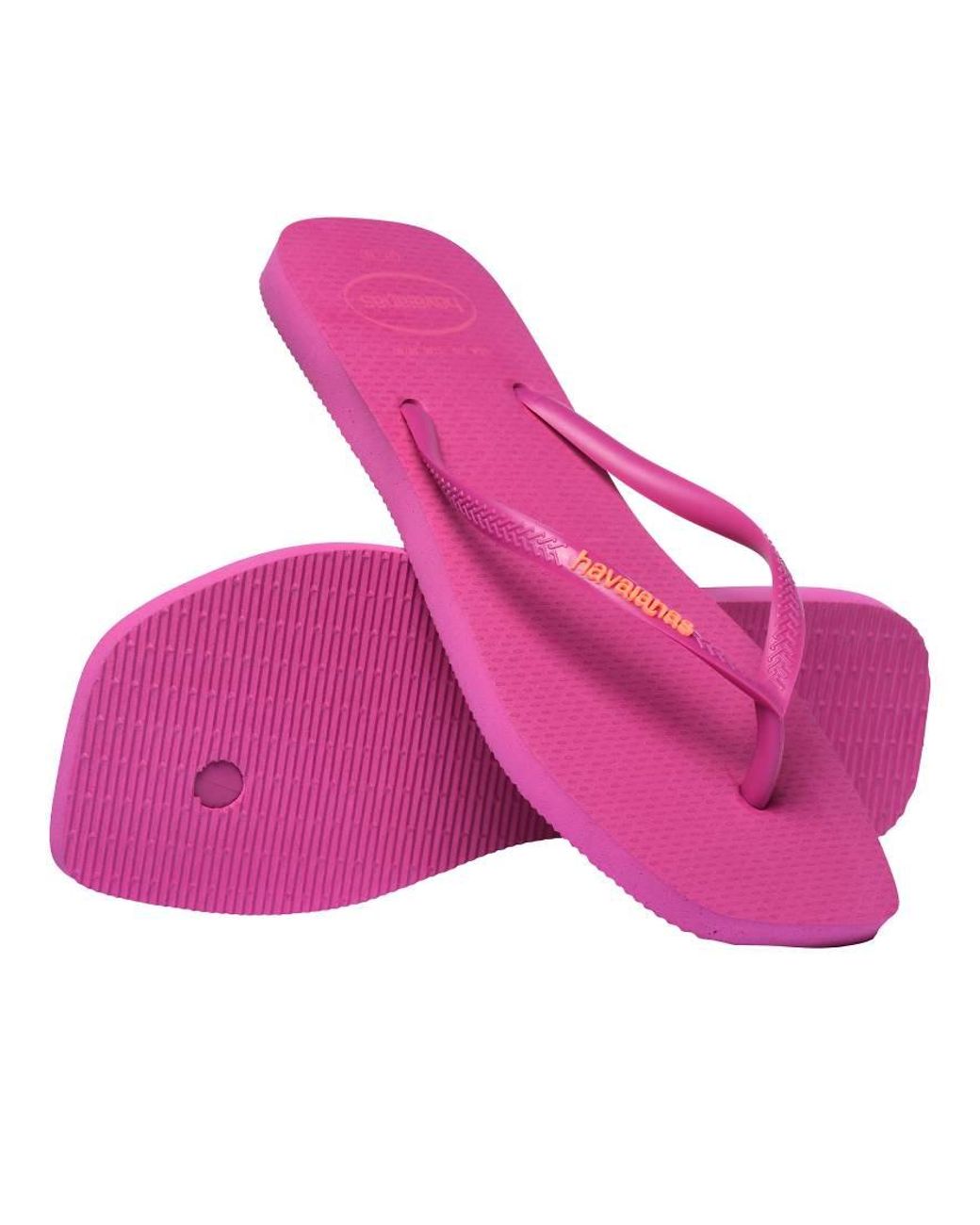 Havaianas Purple Slim Square Toe Flip Flops