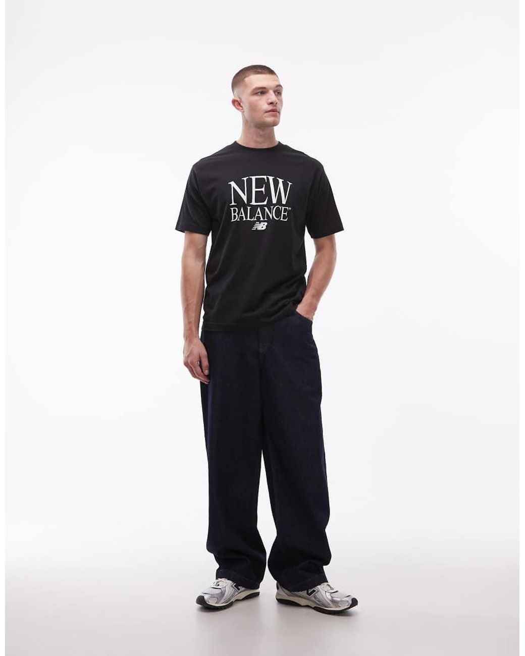 New Balance Black Reimagined Graphic T-shirt for men