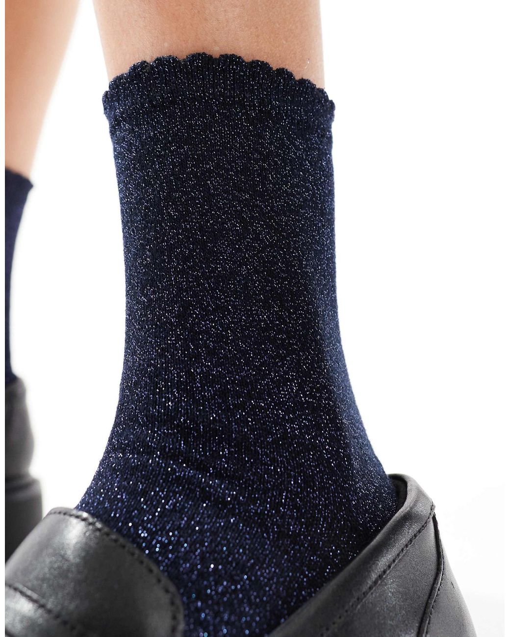 Pieces Blue Glitter Socks