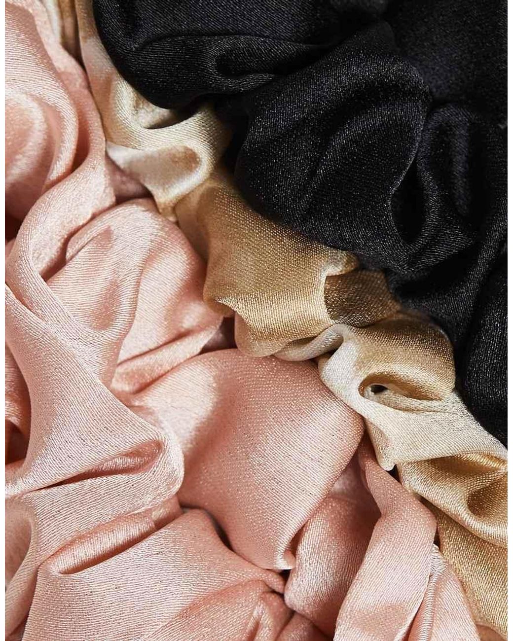 Kitsch White Assorted Satin Sleep Scrunchies 5 Pack
