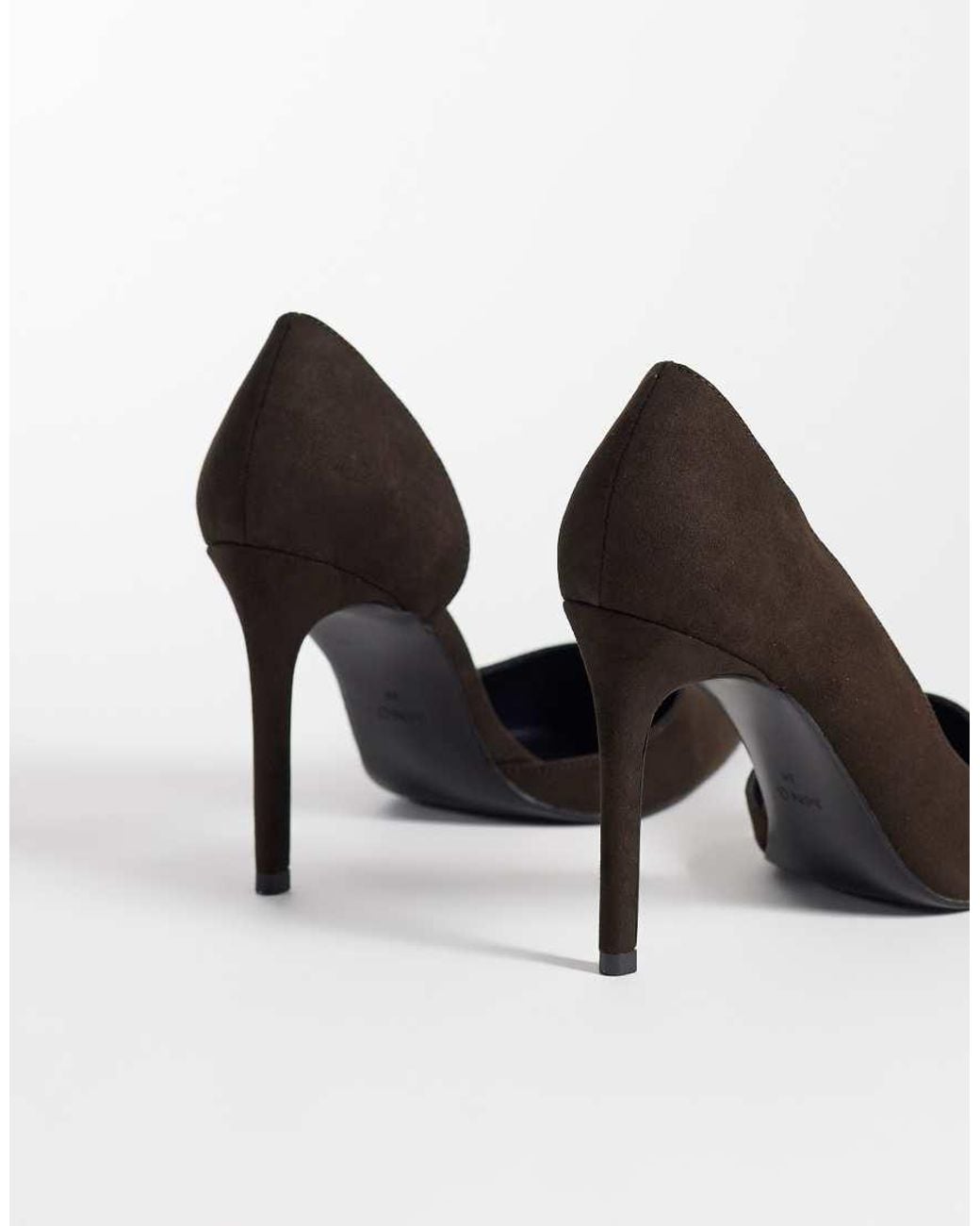 Mango Brown Heeled Court Shoe