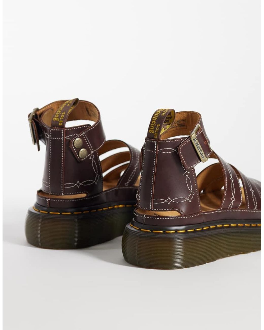 Dr. Martens Brown Rodeo Clarissa Quad Sandals