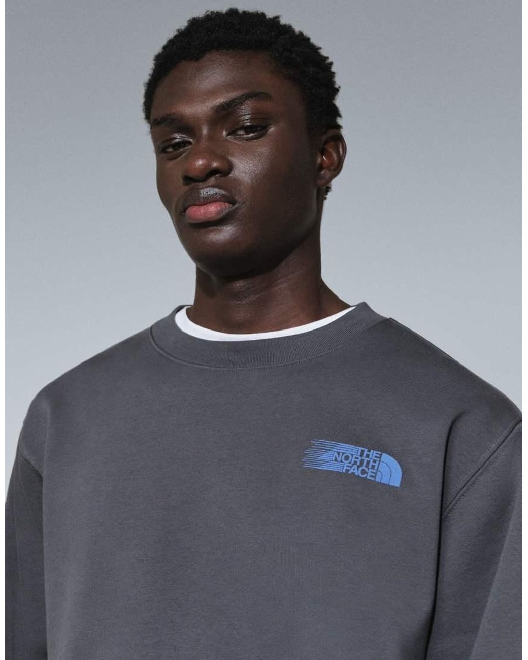 The North Face Gray Retro Trail Relaxed Crew for men